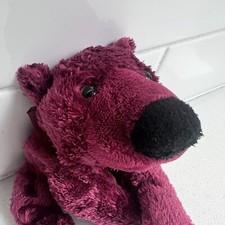 Kellytoy Teddy Bear Plush with Bow Tie Maroon Stuffed Animal Toy KELLY TOY 10”