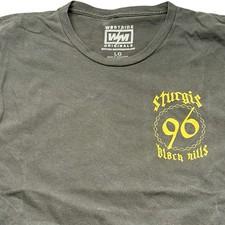 Sturgis Black Hills Rally 1996 Graphic T Shirt Mens Large Black Biker Tee Modern