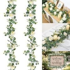 Artificial Eucalyptus Flower Garland with Roses Greenery Garland Vines for Party