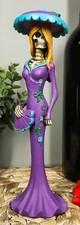 Steampunk Aristocrat Lady In Purple Skeleton Statue Day Of The Dead Baroness