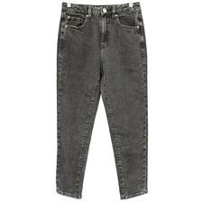 Garage Denim Mom Jeans Womens 3 26 Black Gray High Rise Tapered Organic Cotton