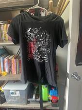 Dragon Ball Z Men's Goku Vegeta Black Gray Graphic Cotton T-Shirt Size M