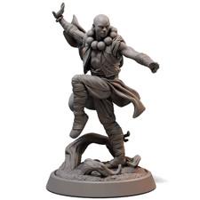 Monk – Resin Miniature – Unpainted High‑Detail 3D Printed D&D Figure