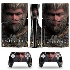 Slim Disc Console Skin Controllers Sticker Decals Compatible with PS5 WU KONG