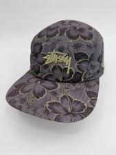 Stussy New Era Embroidered Floral Gray 5-Panel Strapback Cap Hat Adult Size OSFM