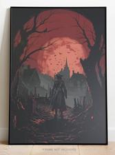 Bloodborne Inspired Poster, Hunter’s Nightmare Gothic Gaming Wall Art