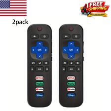 2 Pack Replacement Remote FIT For ROKU TV TCL/Sanyo/Element/Haier/RCA/LG/Philips