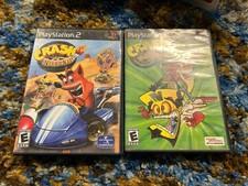 Crash  Bandicoot PS2 2 Game Lot. Nitro Kart CIB & TwinSanity(no manual)