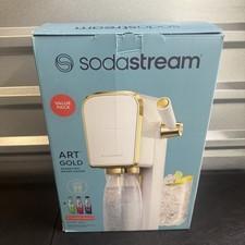 SodaStream Art Gold Soda Maker with Bubbly Flavors Bundle NEW White / Gold