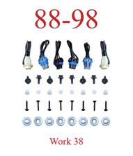 88 98 Work Truck To Silverado Grill Install Kit 38Pc Parking Side & Head Lights