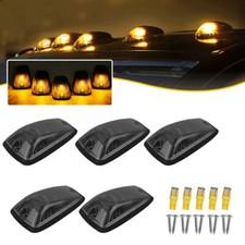 For GMC/Chevy C1500-3500 5 Cab Marker Roof Light Smoke + 5X 5050 Amber LED+Base
