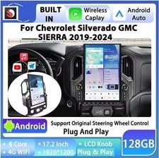 17.2" Radio For Chevrolet Silverado GMC Sierra 2019-2025 Tesla Vertical Screen