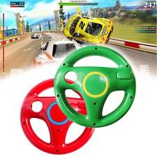 Red Green Racing Steering Wheel for Wii Remote Game Controller Mario Kart Game