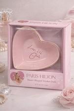 Paris Hilton Heart Shaped Trinket Dish PinkJewelry Tray Loves It! Decorative
