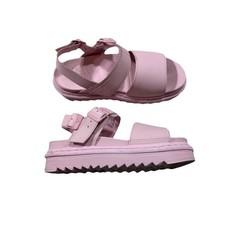 Dr Martens Voss Mono Hydro Leather Strap Chunky Platform Sandals Size 7 Pink J4