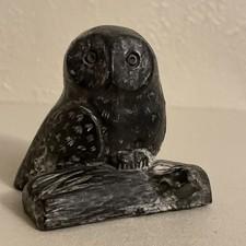 Wolf Original Soapstone Carving Owl On A Branch