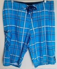 Quicksilver Blue and White Board Shorts