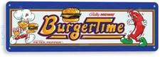 TIN SIGN Burger Time Arcade, 80's, Retro, Console, Marquee, Game Room Decor A266