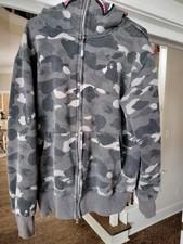 BAPE A Bathing Ape Color Camo Shark Full Zip hoodie Size M Street Y2K