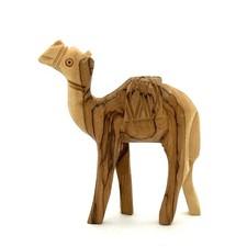 Vintage Hand Carved Olive Wood Camel Figurine 4.25 X 3 X 1 Inch