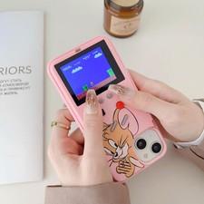 For iPhone 11-15 ProMax Color Screen Game Console Phone Protective Case 36 Games