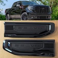 OEM 2019+ GMC 5.3L V8 Fender Vent Emblem for Sierra 1500 Gloss Black 85160715