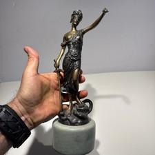 Vintage Alois Mayer Bronze Themis Goddess of Justice ~ 11 Inches Tall 3+ Lbs