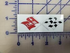 Vintage Chevy  Cross Flags sticker decal 3" winner