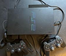 Sony PlayStation 2 PS2 Black Console  2 Controller Cable Untested PLEASE READ