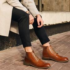 Bruno Marc Men's Dress Ankle Motorcycle Boots for Business Casual Style