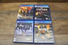 Lot of 4 PS4 Games, Prey, Black Ops Iii,Marvel Spiderman Miles & More