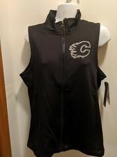 Calgary Flames Womens Vest Large Nwt Performance Style Touch Alyssa Milano