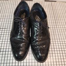 Florsheim Imperial Black Leather Wingtip Brogue Oxford Dress Shoes (Pre-Owned)