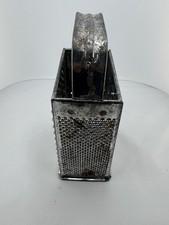 Vintage Metal Grater - Farmhouse Cottage Decor Medium Size - 7" Tall
