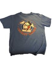 Disney Vintage Mickey Mouse Graphic Tee Shirt. Color Blue.  Size Medium