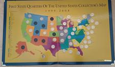 1999-2008 First State Quarters of the United States Collector's Map 7 St Missing