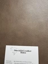Toasted Almond Leather Remnant with a Rich Pebble Grain AB 10