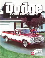 1978 Dodge Pickup Trucks Warlock Power Wagon D100 D150 D200 D300 Sales Brochure