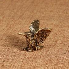 Solid Copper Animal Eagle Bird Statue Sculpture Ornament Decorative Collectible