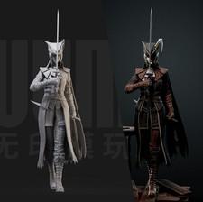 Maria Bloodborne Unpainted 3D Printing Resin Kits Game Figurine 2.7" 3.7" Model