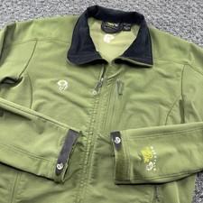 Mountain Hardwear Jacket Mens Medium Green Offwidth Soft Shell Jacket Camp Staff