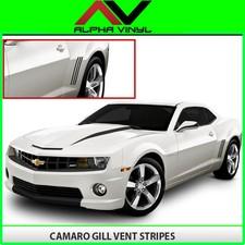 Chevrolet Camaro Gill Vent Insert Stripes 2010 2011 2012 2013 Decals Matte Black