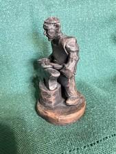 Ceramic Blacksmith Statue - European Style with Anvil