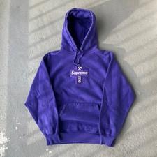 Supreme Cross Box Logo Hooded Sweatshirt Purple FW20 Mens Medium Hoodie