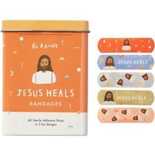 Jesus Heals Bandages, Kids Adhesive Bandages, Band-Aid for Kids 2 Bandage Tins