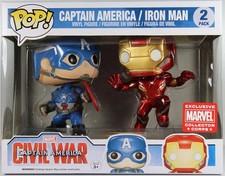 Funko Civil War POP! Marvel Captain America & Iron Man Exclusive 2-Pack Vinyl