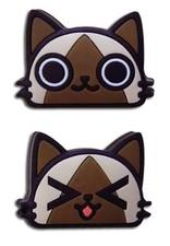 Pin Badge - Monster Hunter Airou Faces Set of 2  Enamel Lapel NEW 