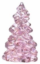 Christmas Holiday Tree - Rose Carnival Glass - Small 2 3/4" - Mosser USA
