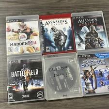 Ps3 Game Lot Assassins Creeds, Battlefield 3, Madem 11, COD MW3, Sports Champion