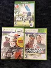 Tiger Woods PGA TOUR 13, PGA TOUR 14 and Rory Mclroy all with inserts- xbox 360